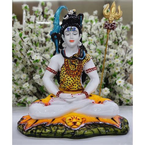 Buy Atoz India Cart Lord Shiva Statue In Marble Dust Shiva Sculpture