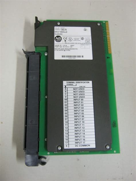 Allen Bradley Ibd B Input Module Vdc Rev H Backplane