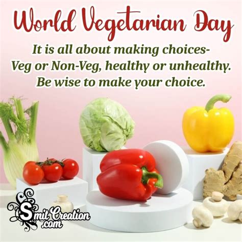 World Vegetarian Day Quotes Messages Wishes Images SmitCreation