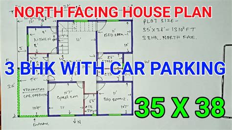 35 X 38 Home Plan 35 X 38 Ghar Ka Naksha 35 X 38 House Plan Youtube