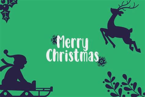 Green Merry Christmas Background Graphic by flatbackgroundstudio