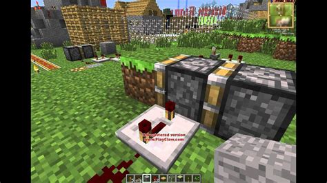 MineCraft: Туториалы. Двойной поршень. - YouTube