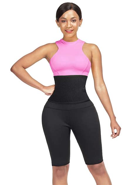 Feelingirl Women High Waist Tummy Control Neoprene Slimming Pants