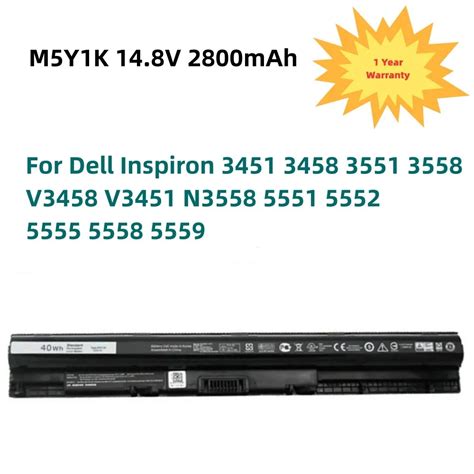 14 8V 2800mAh M5Y1K Battery For DELL Inspiron 3565 3576 3476 3567 5758