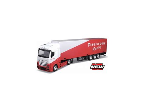 BBURAGO BU31460R MERCEDES ACTROS GIGASPACE FIRESTONE RACING 1 43 Modellino