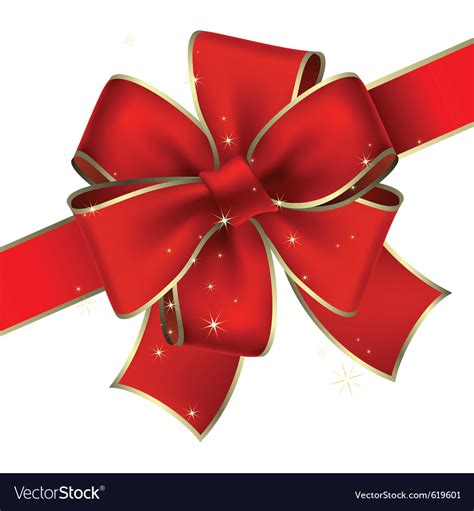 Red bow Royalty Free Vector Image - VectorStock