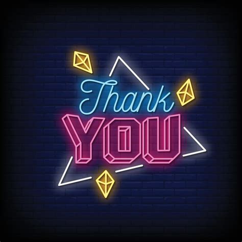 Thank You Neon Signs Style Text Vector 2185678 Vector Art At Vecteezy