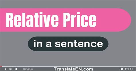 Use Relative Price In A Sentence