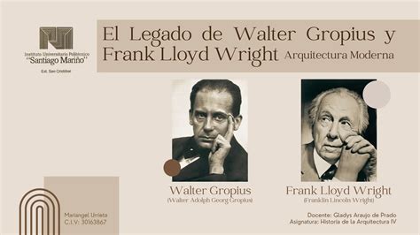 El Legado De Walter Gropius Y Frank Lloyd Wright En La Arquitectura