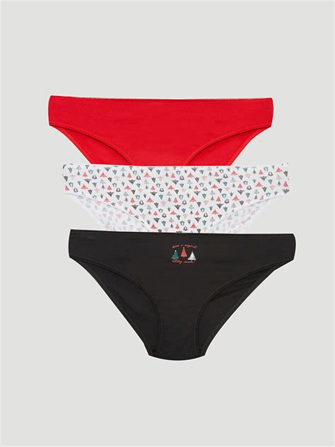 LCW DREAM Gemusterte Bikini Slips Er Pack W Z LU LC Waikiki