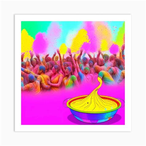 Holi Festival Art Print By Mdsarts Fy