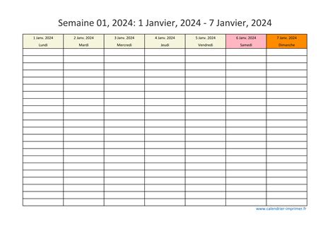 Calendrier Imprimer Hebdomadaire Hetty Laraine