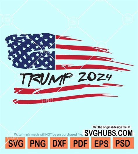 Trump 2024 flag svg, Trump Flag Svg, Trump 2024 SVG, America Flag Svg