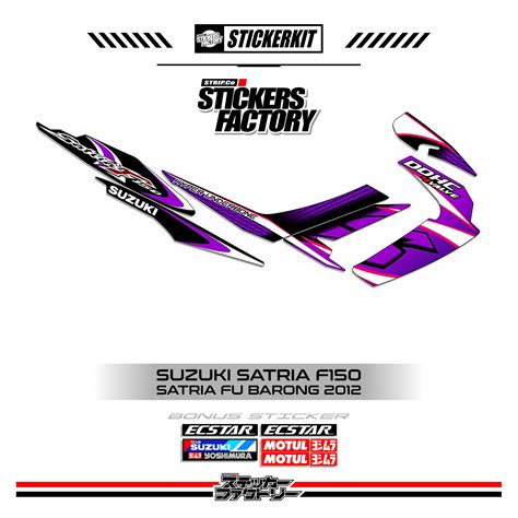 Sticker Striping Suzuki Satria F Fu Barong Motif Suzuki Raider