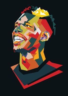 Paul Pogba Style In Wpap Poster Picture Metal Print Paint By Sobri