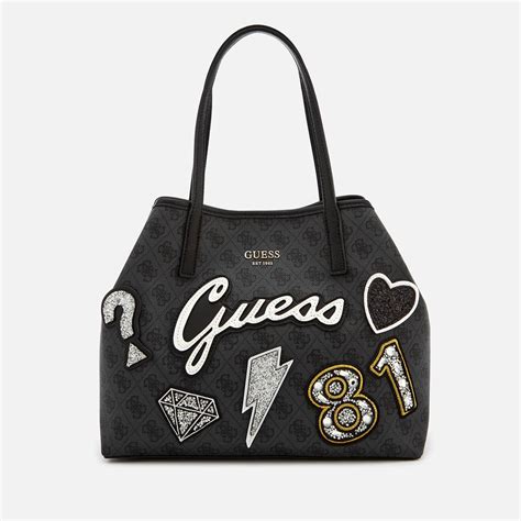 Guess Vikky Small Tote Bag In Black Lyst