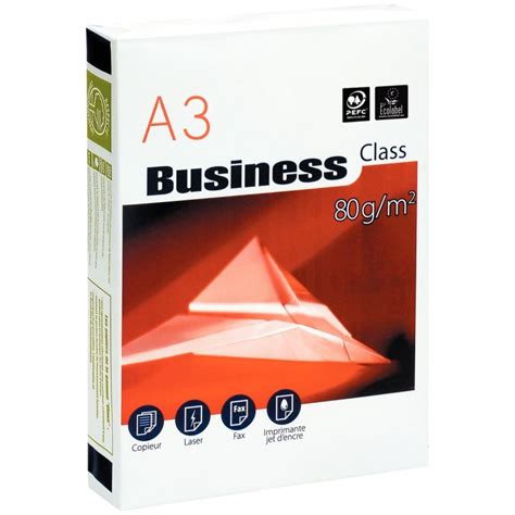 Rame De 500 Feuilles De Papier Blanc 80g De Format A3 Business Milbulles