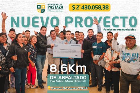 El Gobierno De Pastaza Logra Financiamiento Por M S De Millones De