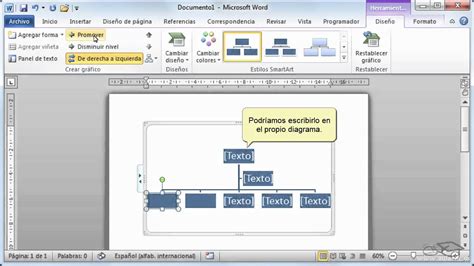 Curso De Word 2010 12 Crear Organigramas Utilizar Las Herramientas De La Cinta Para