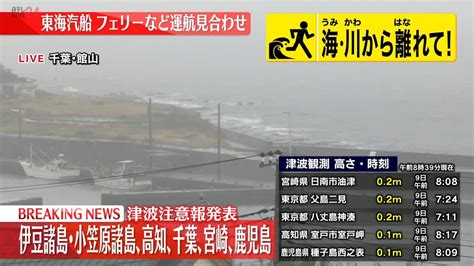 【津波注意報】運転見合わせ 外房線、茂原～安房鴨川 内房線、君津～安房鴨川｜日テレnews Nnn