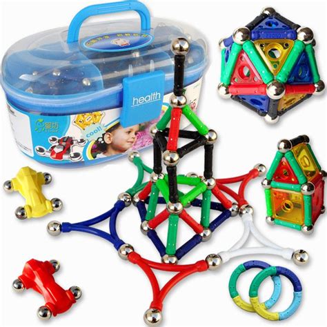 2019 Kids Children Magnetic Blocks Educational Toys Storage Box Magnetic Stick Magnetic Building ...