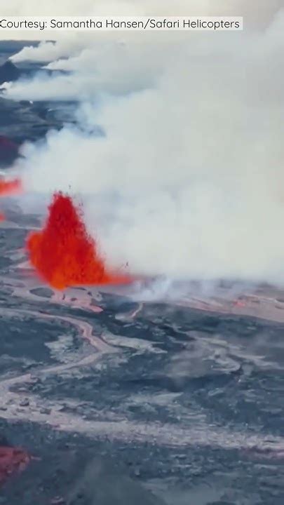 Helicopter Captures Worlds Biggest Active Volcano Erupting In Hawaii Youtube