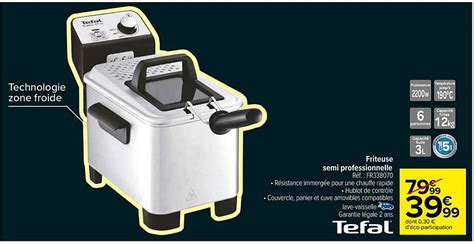 Promo Friteuse Semi Professionnelle Tefal Chez Carrefour Market