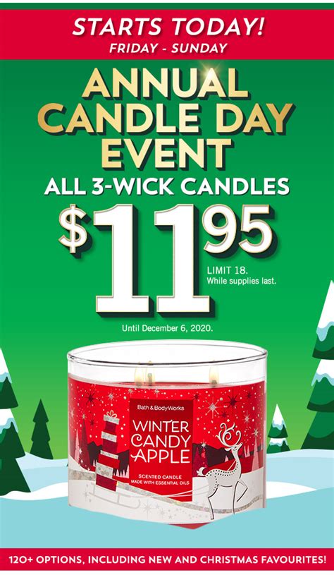 Bath Body Works Canada Candle Day Event All Wick Candles For