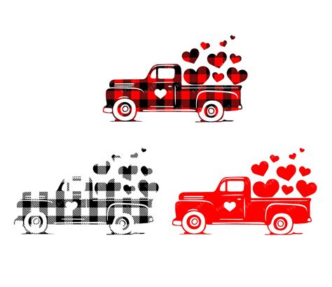 Valentines Truck Svg Png Pdf Valentines Vintage Truck Svg Buffalo