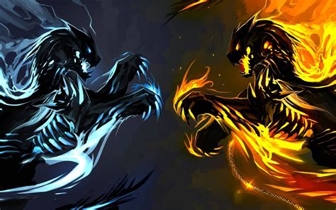 [100 ] Fire And Ice Backgrounds