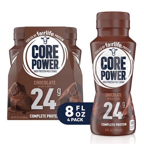 Core Power 8 Fl Oz 4 Pack 24g Chocolate Core Power Protein Drink By Fairlife Milk