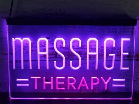 Massage Therapy Two Tone Illuminated Window Sign Dope Neons