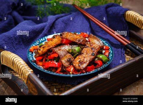 Salt Fried Meat Stock Photo Alamy