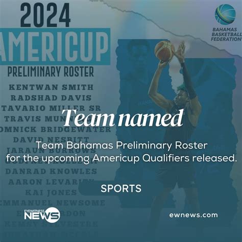 Bahamas Basketball Federation Releases Its Team Bahamas Preliminary