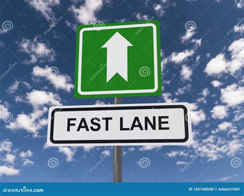 Fast Lane Traffic Sign Stock Illustration Illustration Of Background