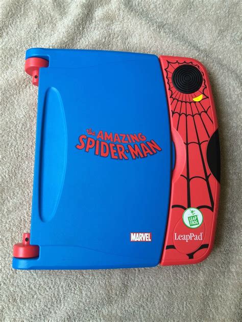 Leapfrog Spider Man Leap Pad Learning System Huge Lot Books Cartridges