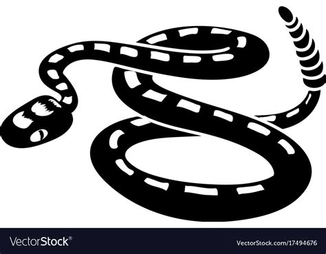 Rattlesnake Icon Simple Style Royalty Free Vector Image