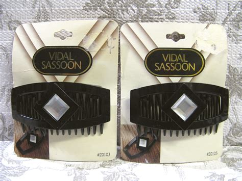 Vintage Vidal Sassoon 2 Sassoon Hair Combs Barrette Side Etsy