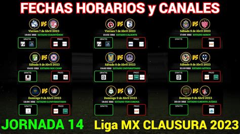 Fechas Horarios Y Canales Confirmados Para Los Partidos De La Jornada