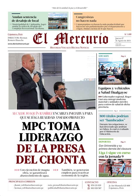 Diario El Mercurio El Portal De Los L Deres De Opini N