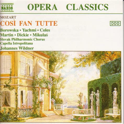 Cos Fan Tutte K Act I Scene Recitative Fuor La Spada