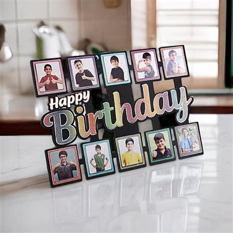 Happy Birthday 10 Photo Frame – Abbloo