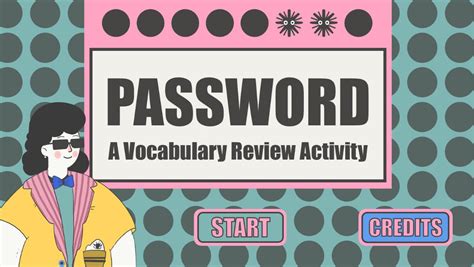 Password Vocabulary Quiz Game Template Classroom Review Games