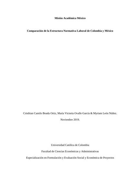 PDF Misión Académica México Comparación de la Estructura xico