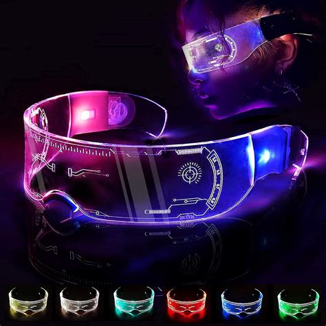 Einzigartige Farben Cyberpunk Led Visierbrille Leuchtbrille Festival