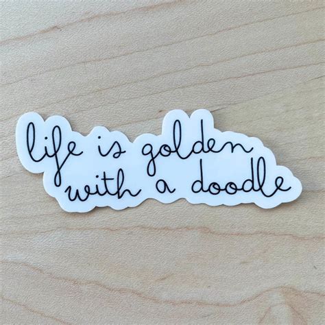 Golden Doodle Stickers Etsy