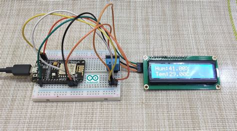 26 สอนวิธีใช้งาน Nodemcu Esp8266 วัดความชื้นและอุณหภูมิ แสดงผลออกจอ Lcd 1602 แบบ I2c