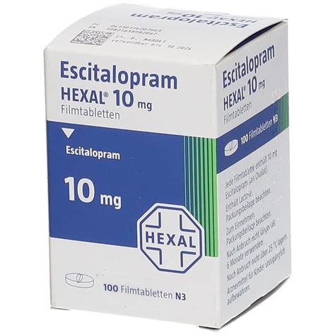 Escitalopram Hexal Mg Filmtabletten Dose St Mit Dem E Rezept