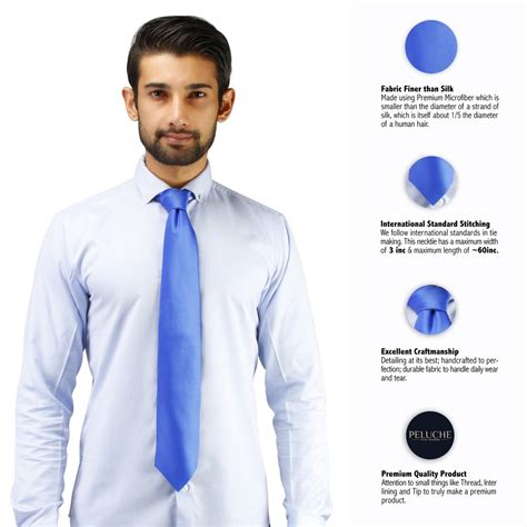 Microfibre Blue Plain Solid Ties For Men At Rs 400 Piece In New Delhi