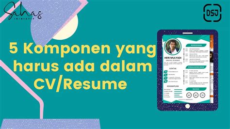 5 Komponen Yang Harus Ada Dalam Cv Atau Resume Ini Trip Dan Trik